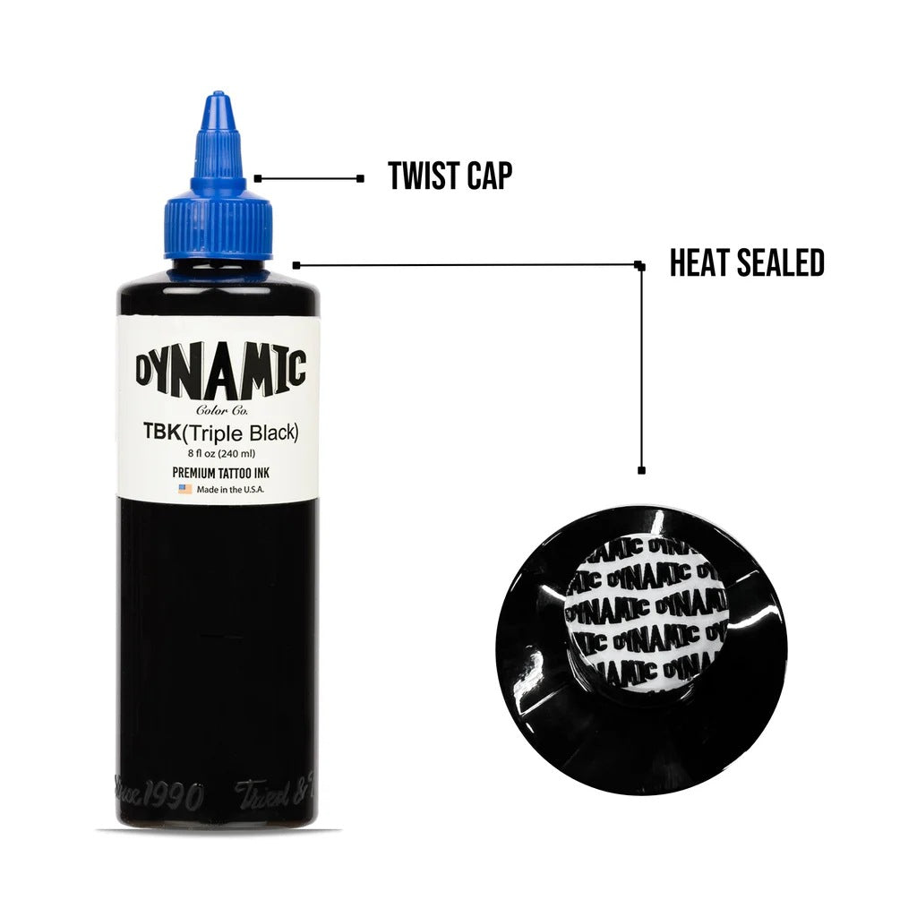 Diane Original Tattoo Ink Triple Black TBK Regular Black BLK White WD1 Dynamic Black Ink