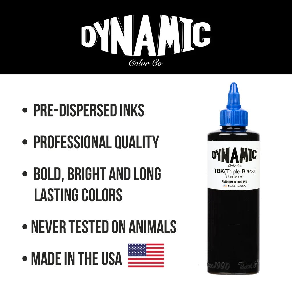 Diane Original Tattoo Ink Triple Black TBK Regular Black BLK White WD1 Dynamic Black Ink