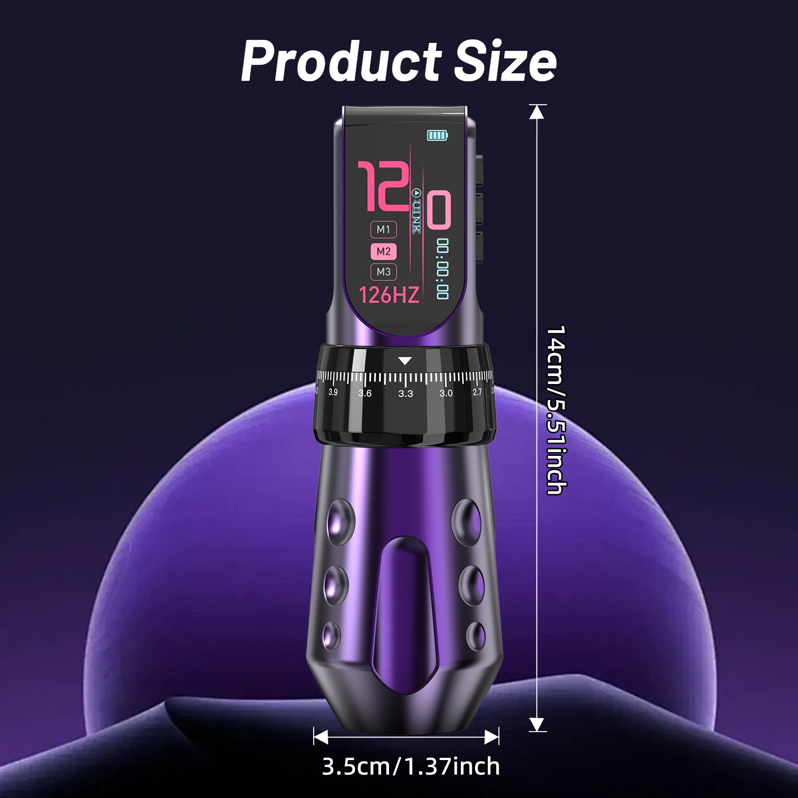 UINK Professional Wireless Tattoo Machine Pen Digital Screen Adjustable Stroke Rotary Tattoo Gun for Tattoo Artists