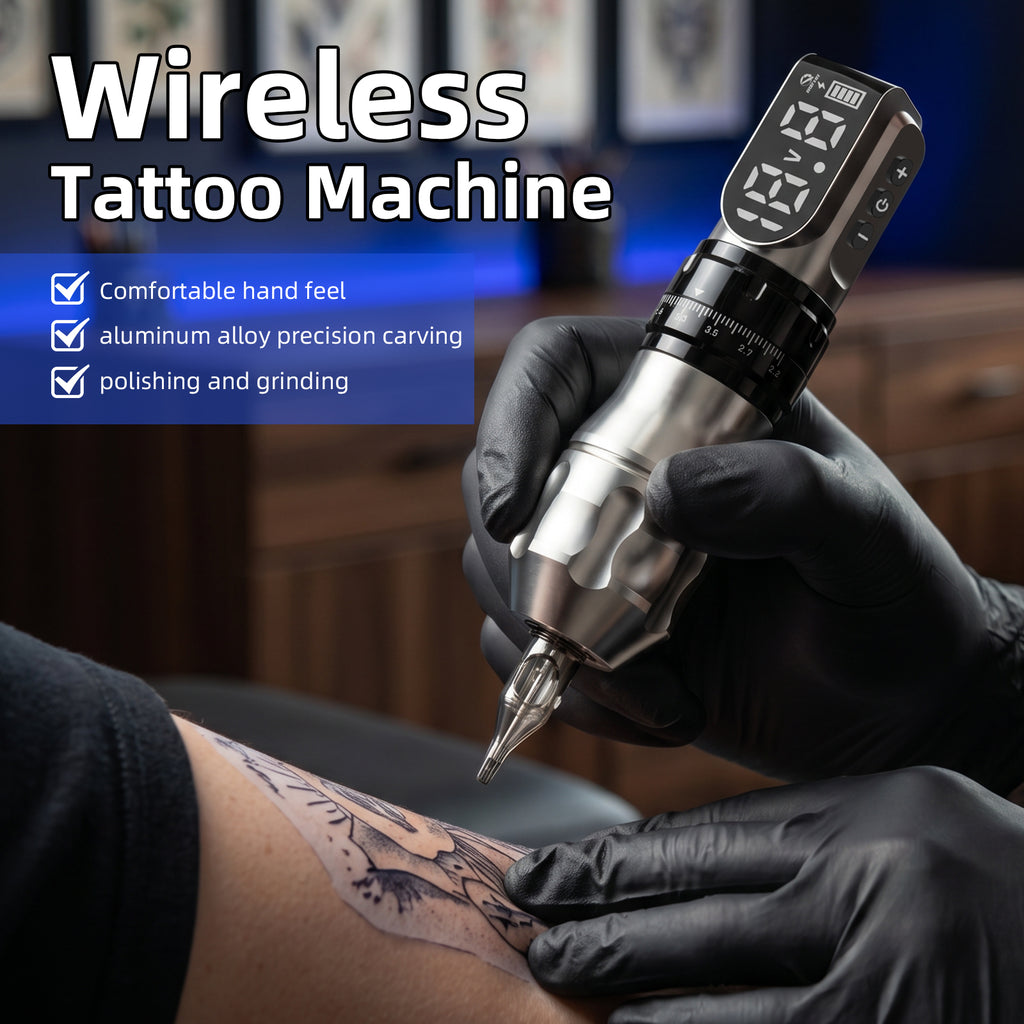 New Tattoo Machine T9 Wireless Adjustable Stroke Rotary Tattoo Pen with LED Display For Tattoo Artists Studio Tattooists