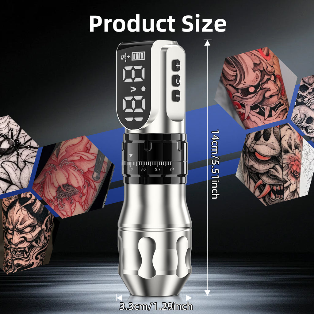 New Tattoo Machine T9 Wireless Adjustable Stroke Rotary Tattoo Pen with LED Display For Tattoo Artists Studio Tattooists
